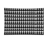 HETVBNS Houndstooth Black Tapestry Wall Hanging - 40"x60" Aesthetic Tapestries Soft Polyester Wall Art Decor Large Tapestry for Bedroom Living Room Dorm Backdrop, Hanging Kit Included