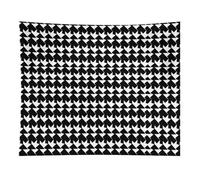 HETVBNS Houndstooth Black Tapestry Wall Hanging - 50"x60" Aesthetic Tapestries Soft Polyester Wall Art Decor Large Tapestry for Bedroom Living Room Dorm Backdrop, Hanging Kit Included