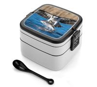 HETVBNS Hunting Flying Wild Bento Box Double Layer Lunch Box 1000ml