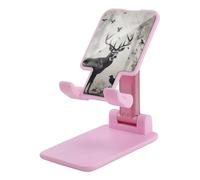 HETVBNS Hunting Silhouette of Deer Phone Stand for Desk - Adjustable & Foldable Tablet Stand Portable Cell Phone Stand Holder Compatible with 4-13" Smartphones, Tablets