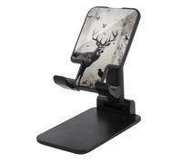 HETVBNS Hunting Silhouette of Deer Phone Stand for Desk - Adjustable & Foldable Tablet Stand Portable Cell Phone Stand Holder Compatible with 4-13" Smartphones, Tablets