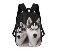 HETVBNS Husky Dog Backpack for Women Men, Durable 600D Polyester Bookbag with Large Capacity, Lightweight 17 Inch Laptop Backpack Minimalism Casual Daypack for Work, Travel