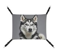 HETVBNS Husky Dog Pet Hammock for Cats & Dogs, Soft Breathable Canvas Hanging Hammock with Adjustable Straps, Comfortable & Durable Hanging Bed for Small to Medium Pets