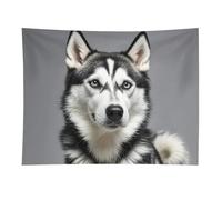 HETVBNS Husky Dog Tapestry Wall Hanging - 30"x40" Aesthetic Tapestries Soft Polyester Wall Art Decor Large Tapestry for Bedroom Living Room Dorm Backdrop, Hanging Kit Included
