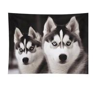 HETVBNS Husky Dog Tapestry Wall Hanging - 60"x80" Aesthetic Tapestries Soft Polyester Wall Art Decor Large Tapestry for Bedroom Living Room Dorm Backdrop, Hanging Kit Included