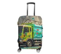 HETVBNS I Love Garbage Trucks Luggage Cover, Elastic Luggage Protector Fits 19-32in Suitcases, Washable & Anti-Scratch Suitcase Cover for Men Women, style, Small, Classic