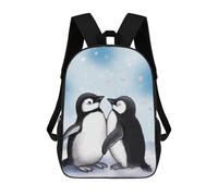 HETVBNS I Love Penguins Backpack for Women Men, Durable 600D Polyester Bookbag with Large Capacity, Lightweight 17 Inch Laptop Backpack Minimalism Casual Daypack for Work, Travel
