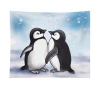 HETVBNS I Love Penguins Tapestry Wall Hanging - 50"x60" Aesthetic Tapestries Soft Polyester Wall Art Decor Large Tapestry for Bedroom Living Room Dorm Backdrop, Hanging Kit Included