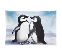 HETVBNS I Love Penguins Tapestry Wall Hanging - 60"x90" Aesthetic Tapestries Soft Polyester Wall Art Decor Large Tapestry for Bedroom Living Room Dorm Backdrop, Hanging Kit Included