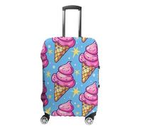 HETVBNS Ice Cream Cone Pattern Luggage Cover, Elastic Luggage Protector Fits 19-32in Suitcases, Washable & Anti-Scratch Suitcase Cover for Men Women, style, L, Classic