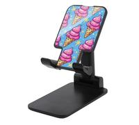 HETVBNS Ice Cream Cone Pattern Phone Stand for Desk - Adjustable & Foldable Tablet Stand Portable Cell Phone Stand Holder Compatible with 4-13" Smartphones, Tablets