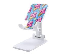 HETVBNS Ice Cream Cone Pattern Phone Stand for Desk - Adjustable & Foldable Tablet Stand Portable Cell Phone Stand Holder Compatible with 4-13" Smartphones, Tablets