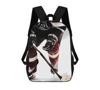 HETVBNS Ice Hockey Pattern Backpack for Women Men, Durable 600D Polyester Bookbag with Large Capacity, Lightweight 17 Inch Laptop Backpack Minimalism Casual Daypack for Work, Travel