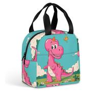 HETVBNS Insulated Lunch Bag for Women Men, Cartoon Dinosaur Images Lunch Box with Large Capacity Portable Thermal Cooler Bag Reusable Leakproof Lunchbox for Work Picnic Travel
