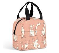 HETVBNS Insulated Lunch Bag for Women Men, Cat's Movements Are Different Lunch Box with Large Capacity Portable Thermal Cooler Bag Reusable Leakproof Lunchbox for Work Picnic Travel