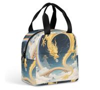 HETVBNS Insulated Lunch Bag for Women Men, Dragon Rainbow Bridge Lunch Box with Large Capacity Portable Thermal Cooler Bag Reusable Leakproof Lunchbox for Work Picnic Travel