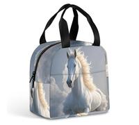 HETVBNS Insulated Lunch Bag for Women Men, The Galloping Horse Is Galloping Lunch Box with Large Capacity Portable Thermal Cooler Bag Reusable Leakproof Lunchbox for Work Picnic Travel