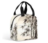HETVBNS Insulated Lunch Bag for Women Men, Tree Image Chinese Calligraphy Lunch Box with Large Capacity Portable Thermal Cooler Bag Reusable Leakproof Lunchbox for Work Picnic Travel