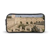 HETVBNS Israel at The Tower of David Pencil Case Large Capacity, Durable Pencil Pouch Portable Small Cosmetic Bag with Metal Zipper, Simple Makeup Pouch Aesthetic Toiletry Bag for Travel Office