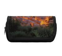 HETVBNS Italian Sunset Pencil Case Extra Large, Double Layer Pencil Pouch with Zipper, Portable Cosmetic Bags for Travel, Office Stationery Organizer for Women Men