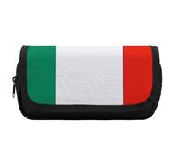 HETVBNS Italy Flag Pencil Case Extra Large, Double Layer Pencil Pouch with Zipper, Portable Cosmetic Bags for Travel, Office Stationery Organizer for Women Men