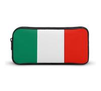 HETVBNS Italy Flag Pencil Case Large Capacity, Durable Pencil Pouch Portable Small Cosmetic Bag with Metal Zipper, Simple Makeup Pouch Aesthetic Toiletry Bag for Travel Office