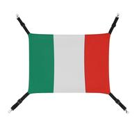 HETVBNS Italy Flag Pet Hammock for Cats & Dogs, Soft Breathable Canvas Hanging Hammock with Adjustable Straps, Comfortable & Durable Hanging Bed for Small to Medium Pets