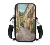 HETVBNS Italy Street Cell Phone Bag with Detachable Strap, Aesthetic Mini Sling Bag Small Crossbody Bag for Phone