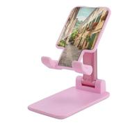 HETVBNS Italy Street Phone Stand for Desk - Adjustable & Foldable Tablet Stand Portable Cell Phone Stand Holder Compatible with 4-13" Smartphones, Tablets