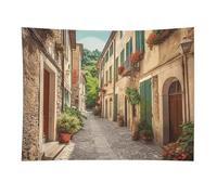 HETVBNS Italy Street Tapestry Wall Hanging - 30"x40" Aesthetic Tapestries Soft Polyester Wall Art Decor Large Tapestry for Bedroom Living Room Dorm Backdrop, Hanging Kit Included