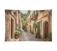 HETVBNS Italy Street Tapestry Wall Hanging - 40"x60" Aesthetic Tapestries Soft Polyester Wall Art Decor Large Tapestry for Bedroom Living Room Dorm Backdrop, Hanging Kit Included