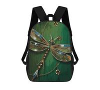 HETVBNS Jewel Dragonfly Backpack for Women Men, Durable 600D Polyester Bookbag with Large Capacity, Lightweight 17 Inch Laptop Backpack Minimalism Casual Daypack for Work, Travel