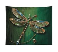 HETVBNS Jewel Dragonfly Tapestry Wall Hanging - 50"x60" Aesthetic Tapestries Soft Polyester Wall Art Decor Large Tapestry for Bedroom Living Room Dorm Backdrop, Hanging Kit Included