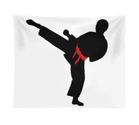 HETVBNS Karate Boy Changeable Belt Color Tapestry Wall Hanging - 50"x60" Aesthetic Tapestries Soft Polyester Wall Art Decor Large Tapestry for Bedroom Living Room Dorm Backdrop, Hanging Kit Included