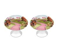HETVBNS Kitchen Cabinet Knobs Candy Land Dresser Knobs Round Cabinet Hardware Pull Drawer Pulls Drawer Handles Door Handles for Cupboard Closet 2PCS
