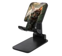 HETVBNS Kitten Walking on The Grass Phone Stand for Desk - Adjustable & Foldable Tablet Stand Portable Cell Phone Stand Holder Compatible with 4-13" Smartphones, Tablets