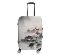 HETVBNS Landscape Flowers Luggage Cover, Elastic Luggage Protector Fits 19-32in Suitcases, Washable & Anti-Scratch Suitcase Cover for Men Women, style, L, Classic