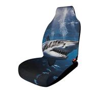 HETVBNS Large Shark White Breathable Car Seat Cover Front Seat Protector with Elastic Edge Car Seat Pads Car Interior Accessories Fits SUV