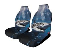 HETVBNS Large Shark White Breathable Car Seat Cover Front Seat Protector with Elastic Edge Car Seat Pads Car Interior Accessories Fits SUV
