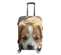 HETVBNS Lazy Dog Puppy Luggage Cover, Elastic Luggage Protector Fits 19-32in Suitcases, Washable & Anti-Scratch Suitcase Cover for Men Women, style, XL, Classic