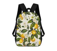 HETVBNS Lemons And Flowers Backpack for Women Men, Durable 600D Polyester Bookbag with Large Capacity, Lightweight 17 Inch Laptop Backpack Minimalism Casual Daypack for Work, Travel
