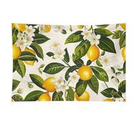 HETVBNS Lemons And Flowers Tapestry Wall Hanging - 40"x60" Aesthetic Tapestries Soft Polyester Wall Art Decor Large Tapestry for Bedroom Living Room Dorm Backdrop, Hanging Kit Included