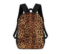 HETVBNS Leopard Print Backpack for Women Men, Durable 600D Polyester Bookbag with Large Capacity, Lightweight 17 Inch Laptop Backpack Minimalism Casual Daypack for Work, Travel