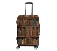 HETVBNS Library Bookshelf Book Luggage Cover, Elastic Luggage Protector Fits 19-32in Suitcases, Washable & Anti-Scratch Suitcase Cover for Men Women, style, L, Classic