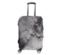 HETVBNS Light Black Marble Luggage Cover, Elastic Luggage Protector Fits 19-32in Suitcases, Washable & Anti-Scratch Suitcase Cover for Men Women, style, M, Classic