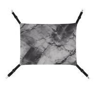 HETVBNS Light Black Marble Pet Hammock for Cats & Dogs, Soft Breathable Canvas Hanging Hammock with Adjustable Straps, Comfortable & Durable Hanging Bed for Small to Medium Pets