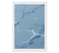 HETVBNS Light Blue White Crack Marble Diamond Painting Kits for Adults, Full Round Drill DIY Diamond Art for Beginners, 5D Gem Art and Crafts for Home Wall Decor 8"x12"