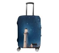 HETVBNS Lighthouse Under Starry Night Sky Luggage Cover, Elastic Luggage Protector Fits 19-32in Suitcases, Washable & Anti-Scratch Suitcase Cover for Men Women, style, XL, Classic