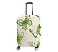 HETVBNS Lime Green Butterfly Luggage Cover, Elastic Luggage Protector Fits 19-32in Suitcases, Washable & Anti-Scratch Suitcase Cover for Men Women, style, Small, Classic