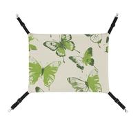 HETVBNS Lime Green Butterfly Pet Hammock for Cats & Dogs, Soft Breathable Canvas Hanging Hammock with Adjustable Straps, Comfortable & Durable Hanging Bed for Small to Medium Pets